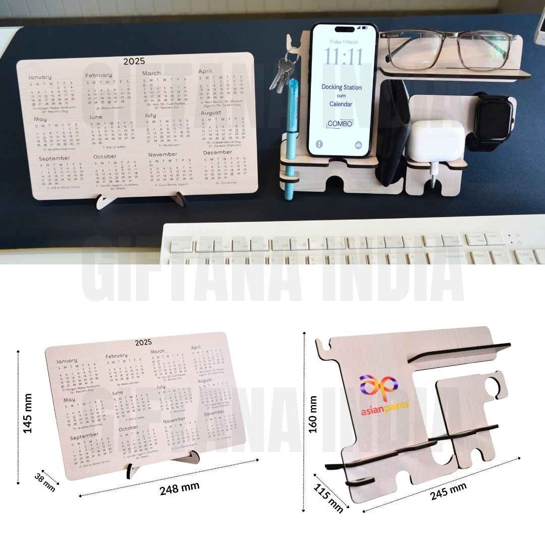 Office Desk Organizer and Calendar Set Eco Friendly Gift